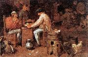 Adriaen Brouwer The Card Players oil